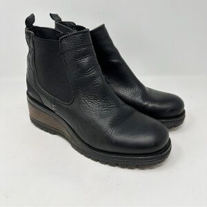 Bull Boxer Wedge Leather Ankle Boots